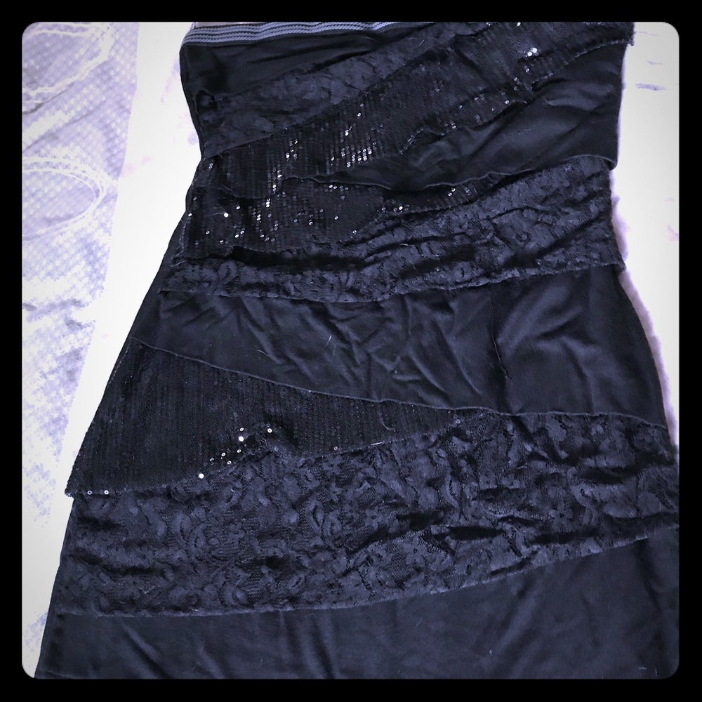 Black tube top mini dress by Arden b